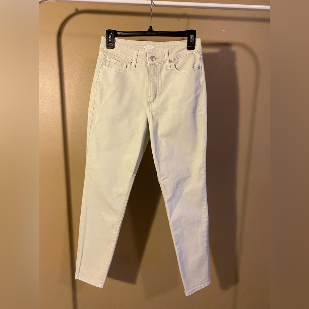 Light green straight jeans